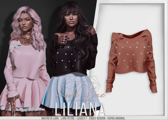 Look At Me. Liliana : Sweater - Peach