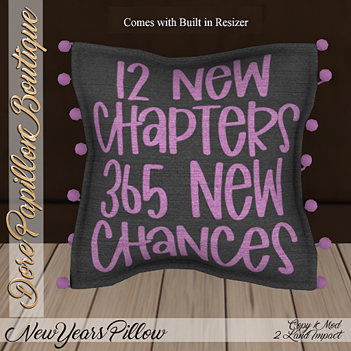 DPB New Years Pillow - Chapters - Pink