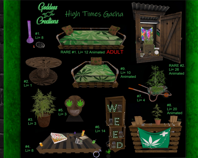 RARE1 - 31 )O( GC High Times Gacha RARE 1