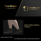 Brown Pattern Belleza Sneakers