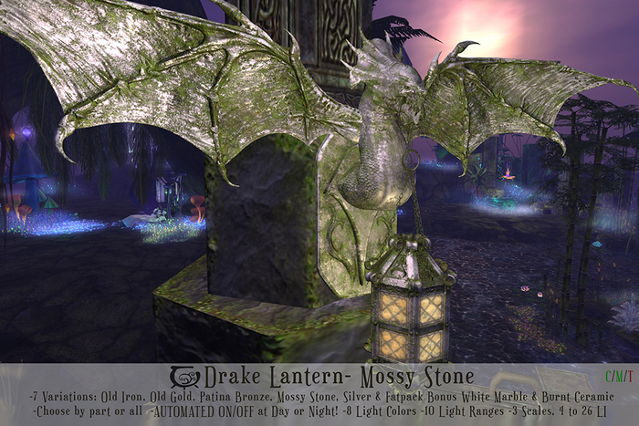 Drake Lantern Set- Mossy Stone