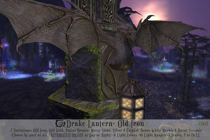 Drake Lantern Set- Old Iron