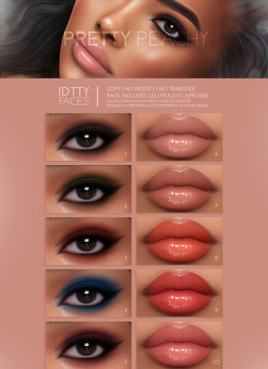 IDTTY FACES - LELUTKA PRETTY PEACHY COLLECTION
