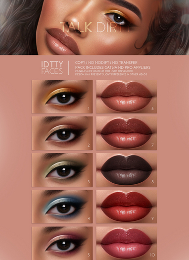 IDTTY FACES - CATWA TALK DIRTY COLLECTION