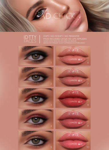 IDTTY FACES - CATWA BAD CHICK COLLECTION