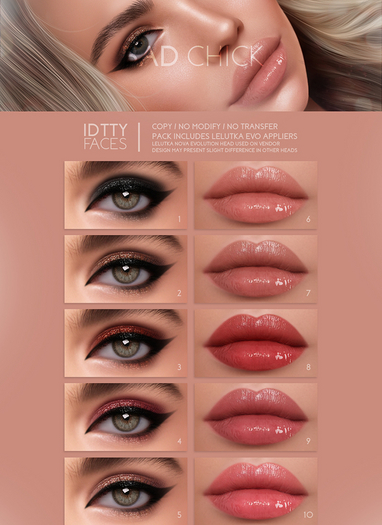 IDTTY FACES - LELUTKA BAD CHICK COLLECTION