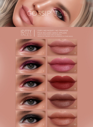 IDTTY FACES - GENUS GOSSIP GIRL COLLECTION