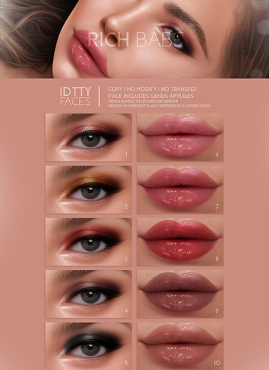 IDTTY FACES - GENUS RICH BABE COLLECTION