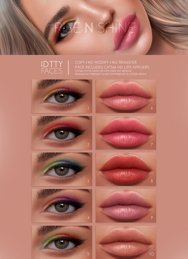 IDTTY FACES - CATWA RISE N SHINE COLLECTION