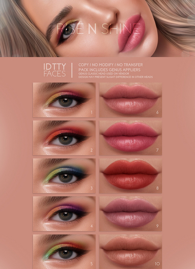IDTTY FACES - GENUS RISE N SHINE COLLECTION