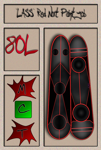 ~LASS~ Red Nort Simboard Paintjob (boxed)