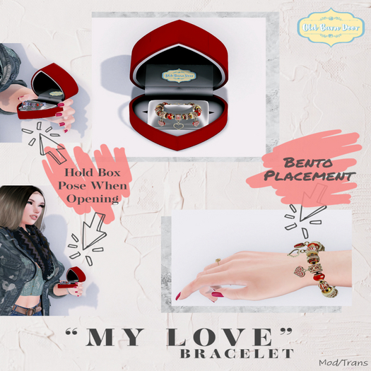 {OBD} 'My Love' Bracelet & Box - Gold