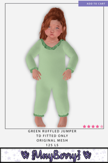{MB} Green Ruffled Jumper