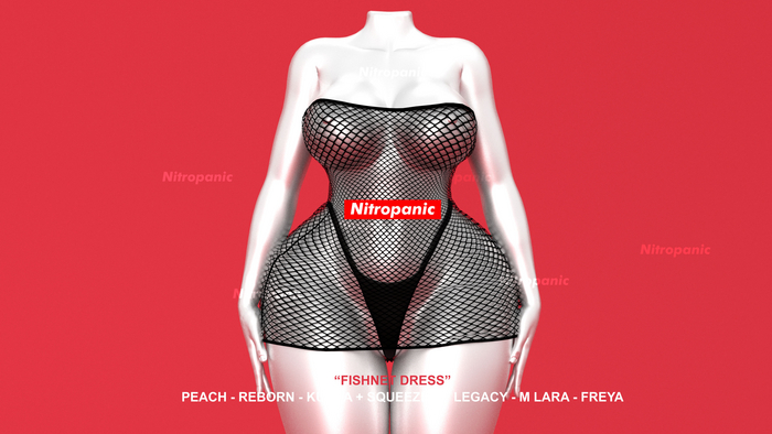 Nitropanic_Fishnet Dress BLACK (ADD)