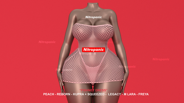 Nitropanic_Fishnet Dress PINK (ADD)