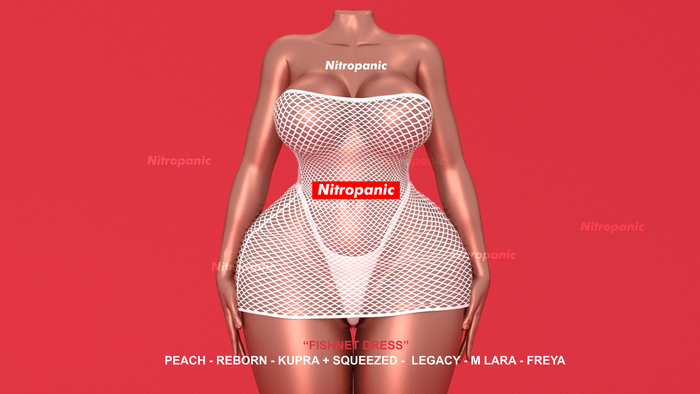 Nitropanic_Fishnet Dress WHITE (ADD)