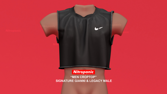 Nitropanic_Men Crop Top BLACK (ADD)