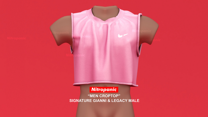 Nitropanic_Men Crop Top PINK (ADD)