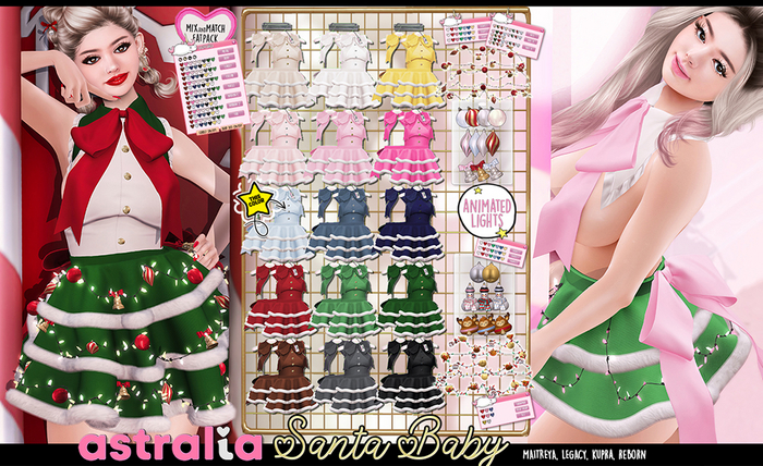 Astralia // Santa Baby Dress (Powder)