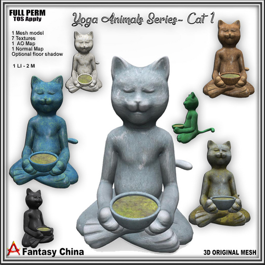 Full Perm Yoga Animals Series - Cat 1