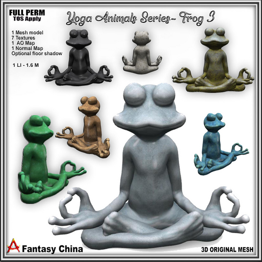Full Perm Yoga Animals Series - Frog 3