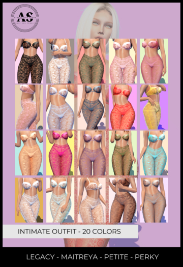 INTIMATE OUTFIT - FATPACK - LEGACY - MAITREYA - PETITE - PERKY