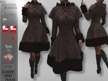 "GCD" Tamela Hooded Wool Coat Brown