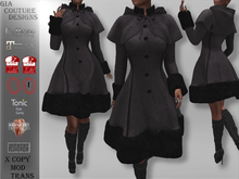 "GCD" Tamela Hooded Wool Coat Purple