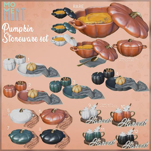 13. MVT - Pumpkin Stoneware set RARE