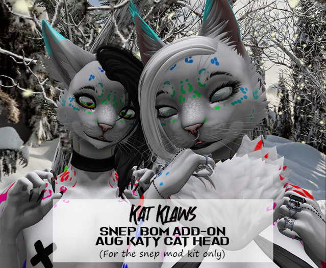 Kat Klaws -Snep- [AUG] Katy cat head Skittles Add-on