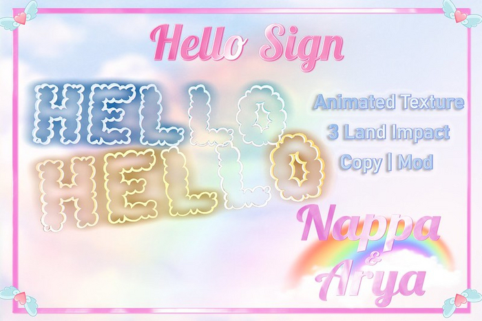 Nappa & Arya // Hello Sign - Blue 