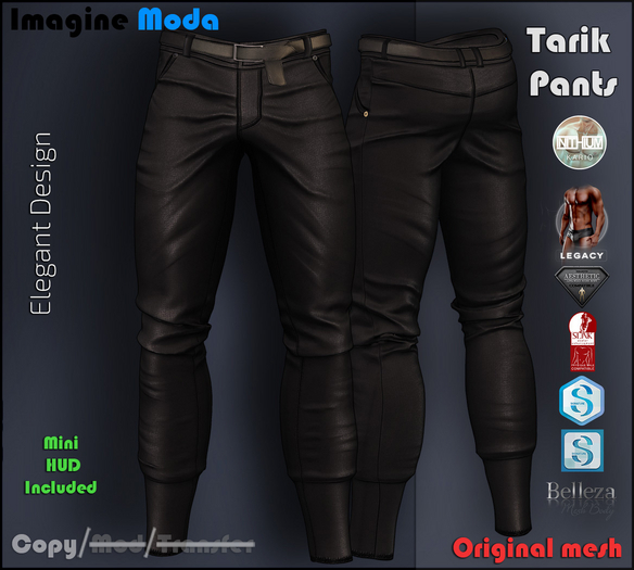 Tarik Pants  {Black} Kario, Aesthetic, Gianni, Geralt, Slink, Jake, Legacy -Imagine Moda-