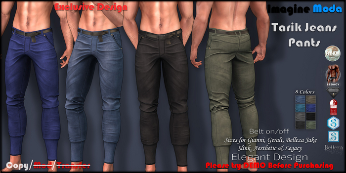 Tarik Jeans {FATPACK} Kario, Aesthetic, Gianni, Geralt, Slink, Jake, Legacy -Imagine Moda-