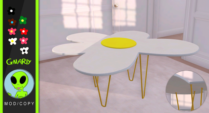 Gnarly. - Le Fleur Table - Pink (Yellow Center)
