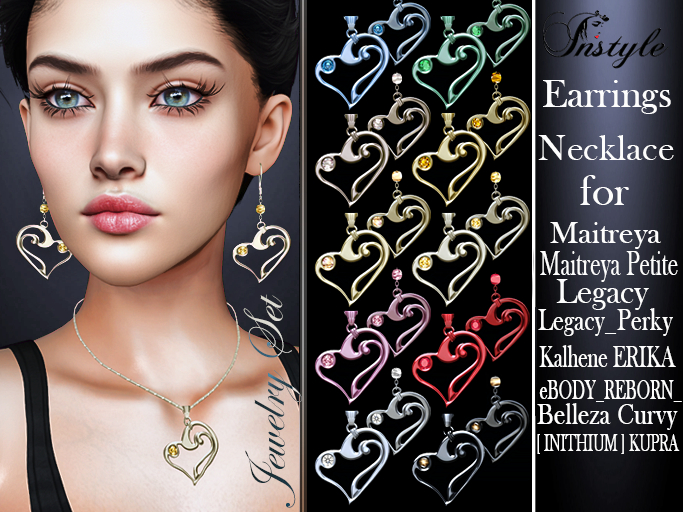 InStyle -Jewelry Set *Heart Aphrodite* Fit-Mesh - HUD color