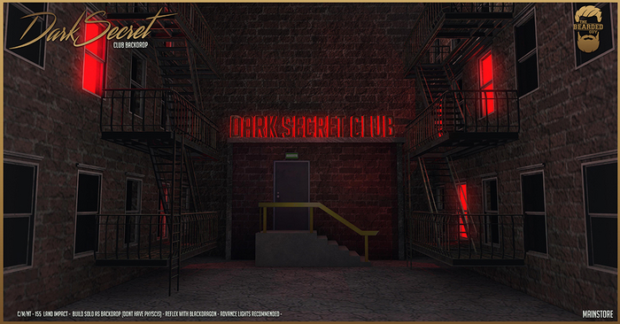 Dark Secret Club Backdrop - The Bearded Guy