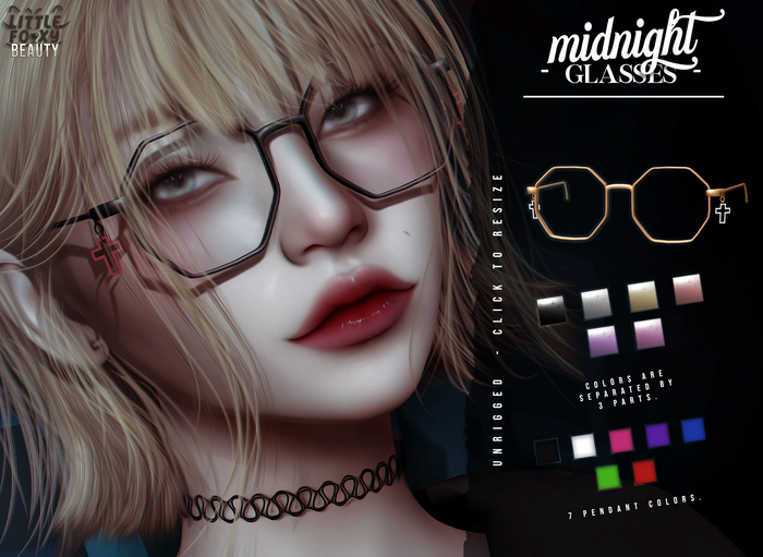 (ADD ME) ~Little Foxy B.~ Midnight Glasses [Unrigged]