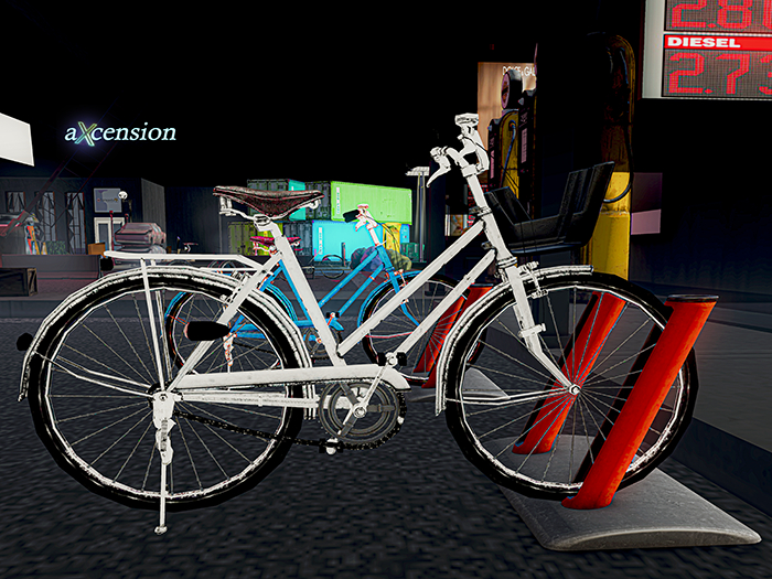 aX: Rental Bicycle Stand White