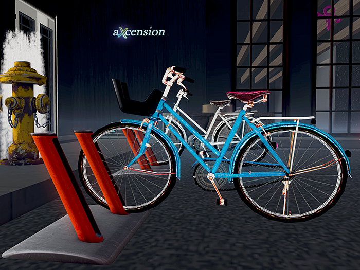 aX: Rental Bicycle Stand blue