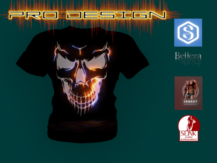 Pro Design short Sleeve Neon Skull
