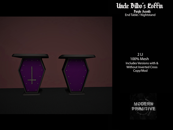 {MP} Uncle Bilbo's Coffin - End Table PURPLE