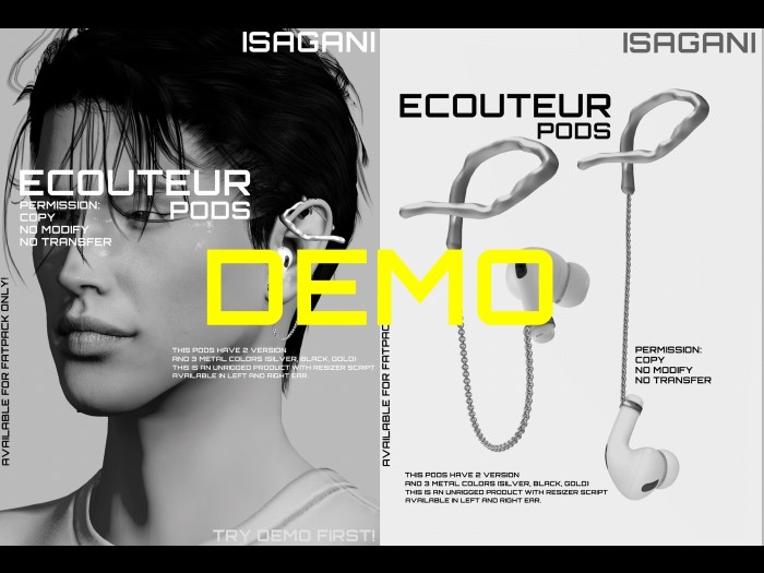 DEMO RIGHT ECOUTEUR PODS UNRIGGED <I>