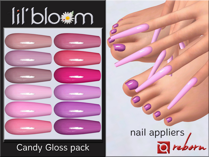   {LB} eBODY - REBORN nail HUD::Candy Gloss