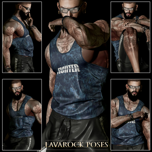 .:LAVAROCK POSES:.Male Bento Pose Set-14