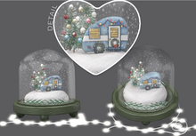 Dahlia - Boxing Day - Snow Globe - Blue 