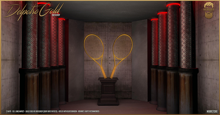 Delpotro Gold Backdrop - The Bearded Guy