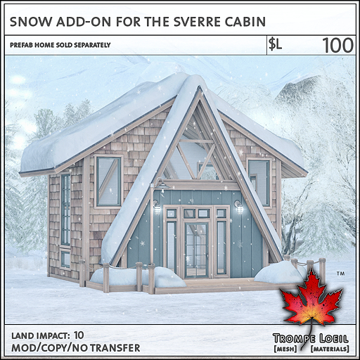 Trompe Loeil - Snow Add-On for the Sverre Cabin [mesh]