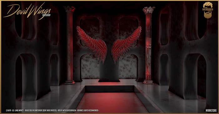 Devil Wings Backdrop - The Bearded Guy