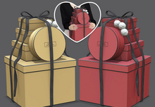 Dahlia - Boxing Day - Presents - Praline & Red