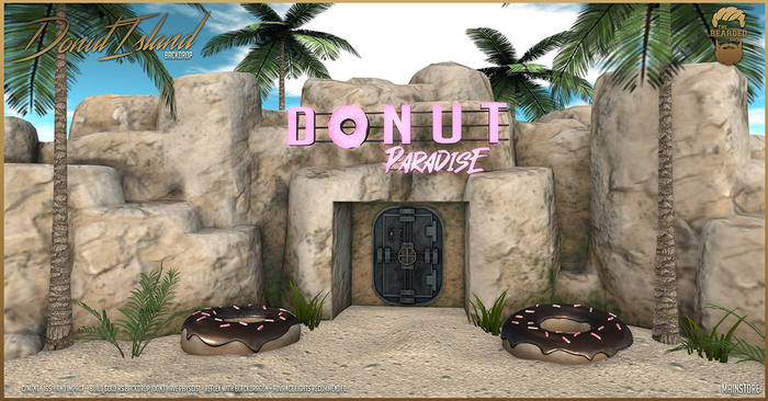 Donut Island Backdrop - The Bearded Guy